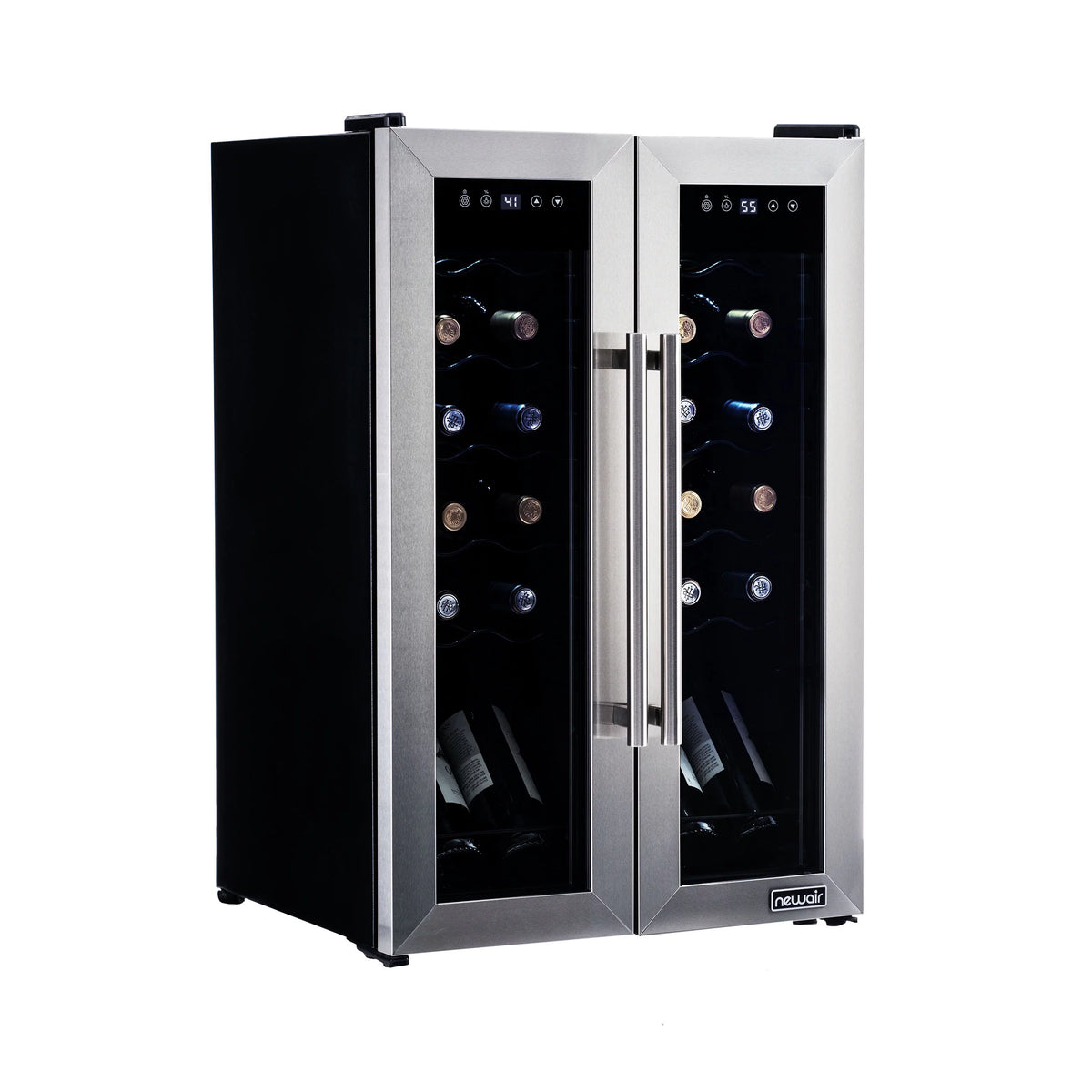 24 Bottle Dual Temperature Zone Wine Cooler Refrigerator Q813