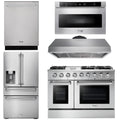 48 Gas Range, Range Hood, Refrigerator with Water and Ice Dispenser, Dishwasher, Microwave N440965