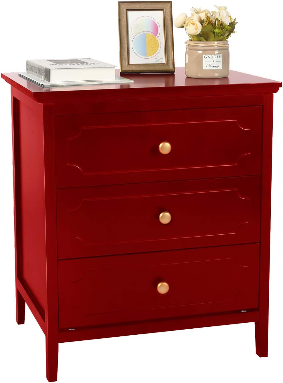 White 3 Drawer End Table 2 Set T419
