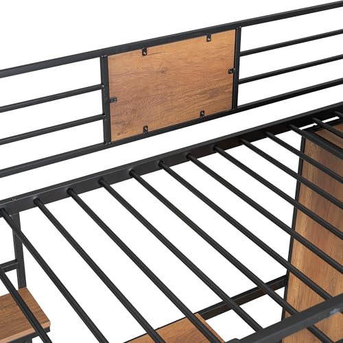 Black Twin Loft Bed with Desk and Storage G177899