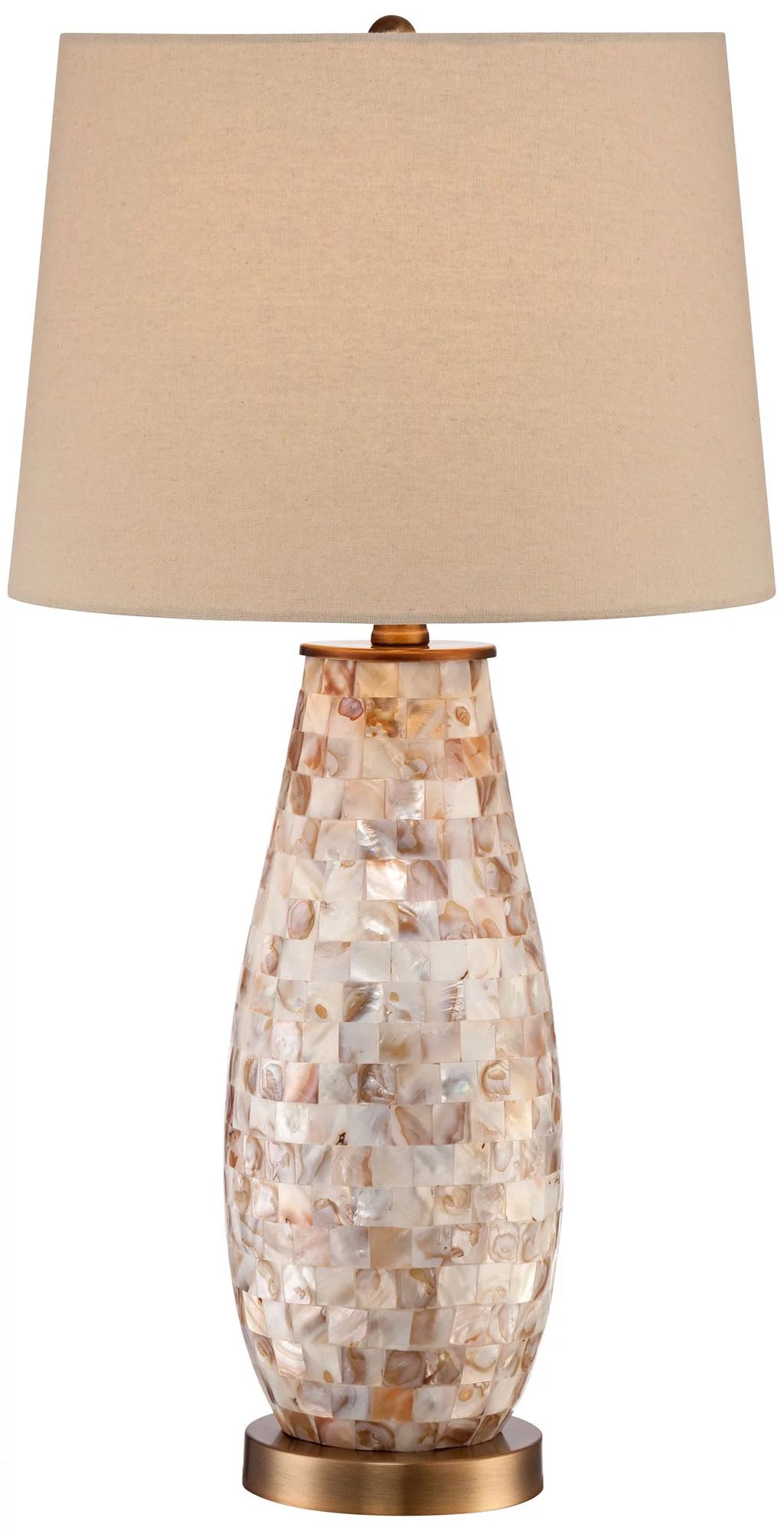26 1/2" High Mother of Pearl Tile Vase Table Lamp M95179
