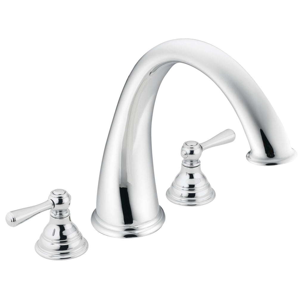 Two Handle High Arc Roman Tub Faucet Chrome B703