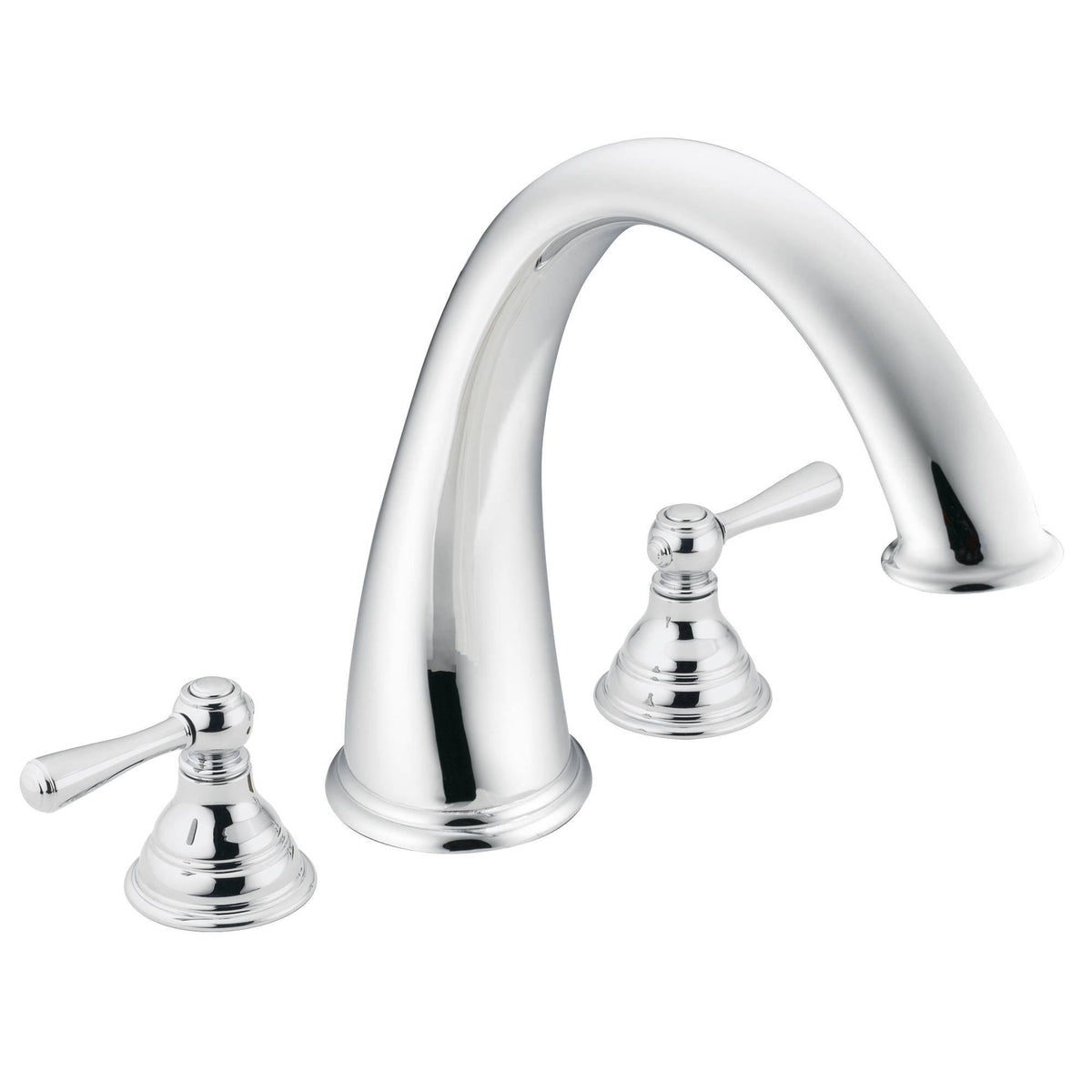 Two Handle High Arc Roman Tub Faucet Chrome B703