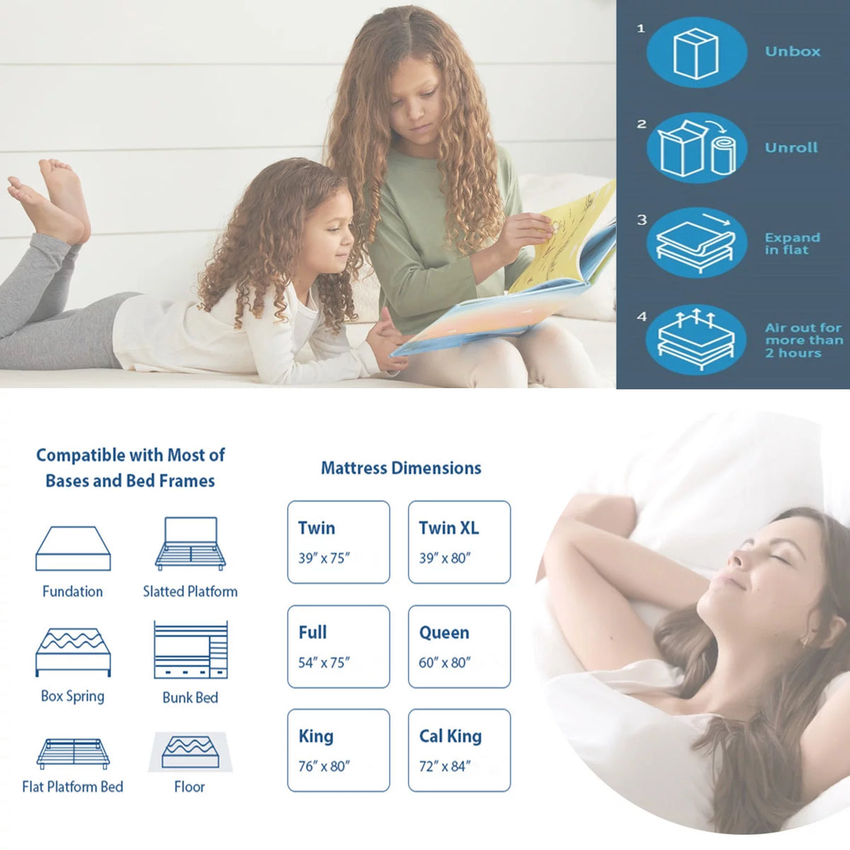 8 inch Full Size Medium Firm Memory Foam Mattress T17825