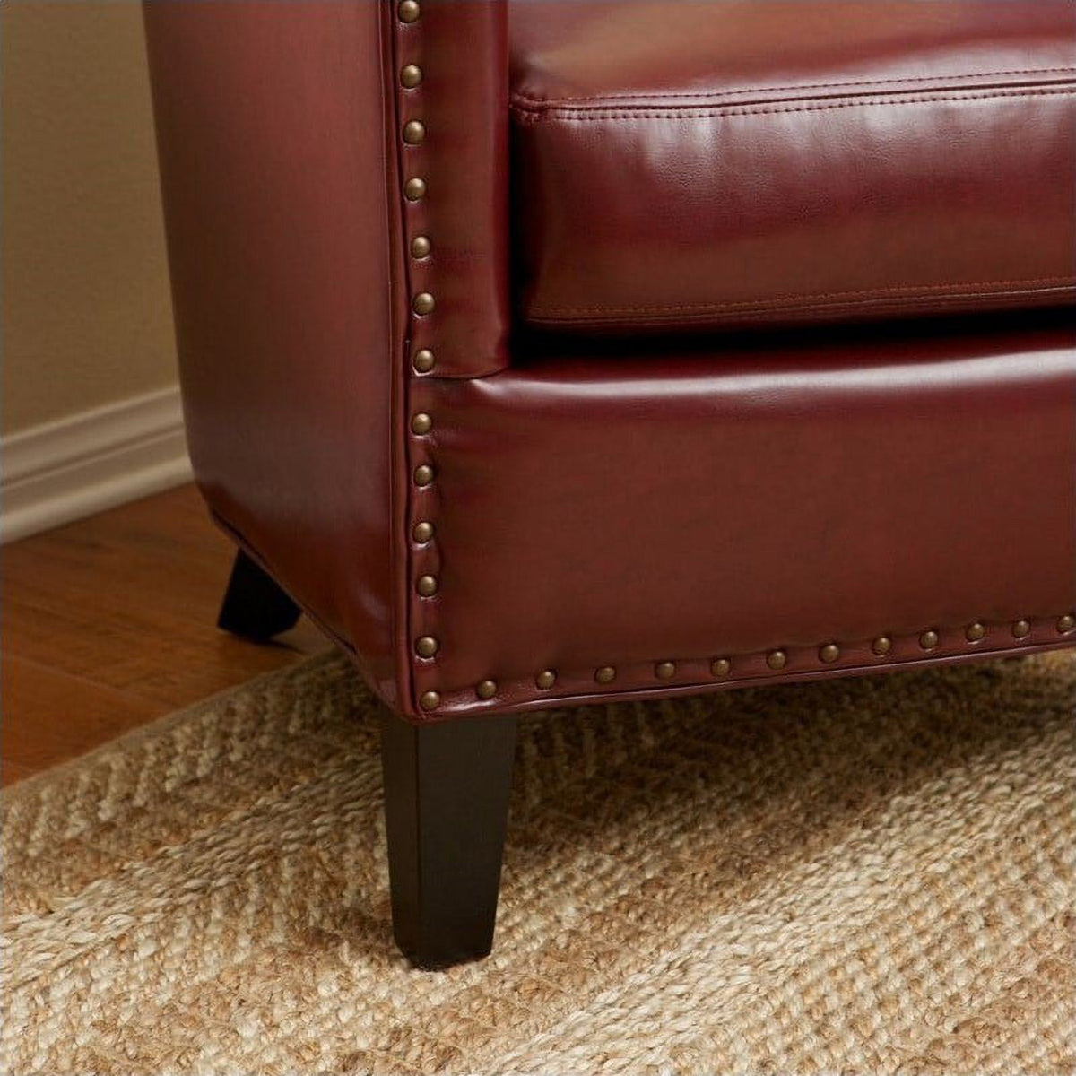 Red Leather Club Chair U67450