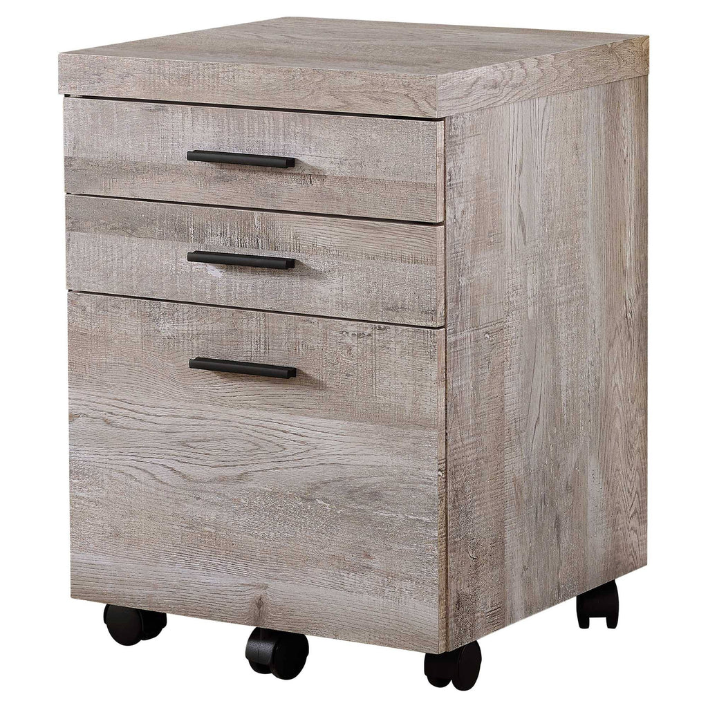Grey Particle Board and MDF Filing Cabinet with 3 Drawers X95863