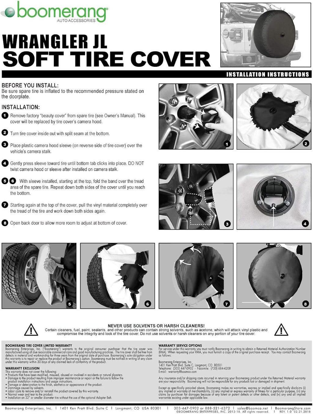 Soft JL Tire Cover with Back-up Camera J24917