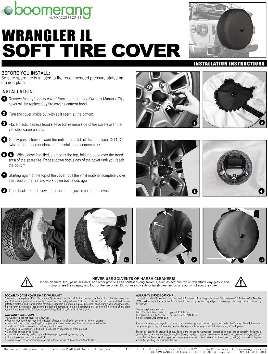 Soft JL Tire Cover with Back-up Camera J24917