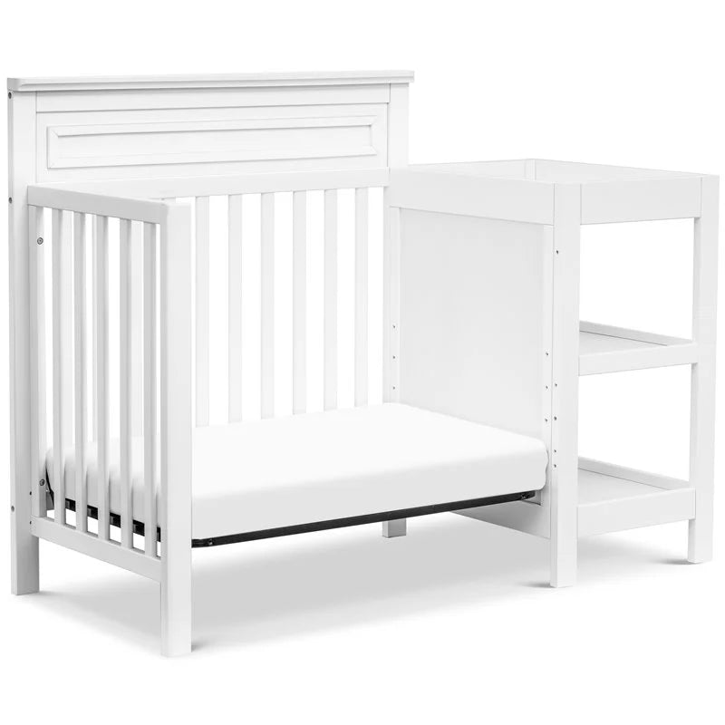 White Wood 4-in-1 Mini Crib & Changer Combo Q99712