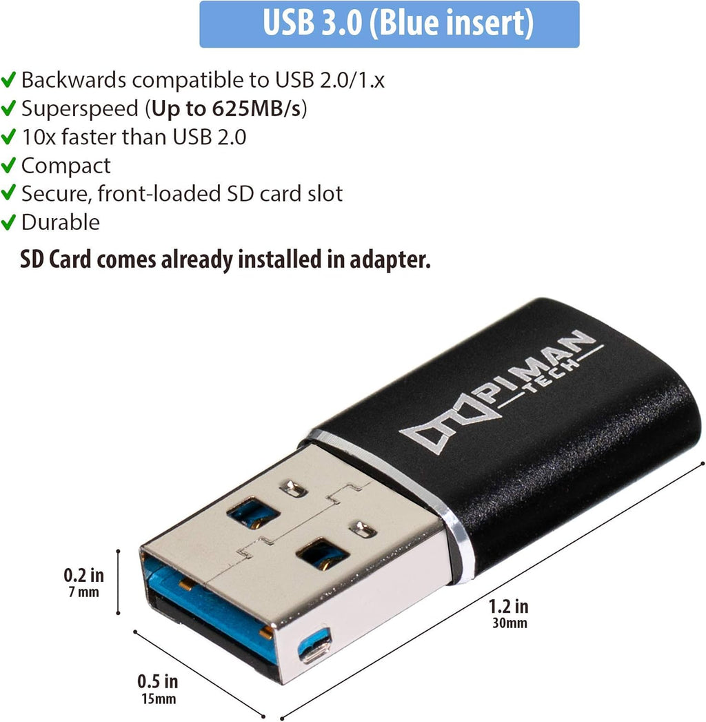 128 GB MicroSD Card USB 3.0 Adapter P93396