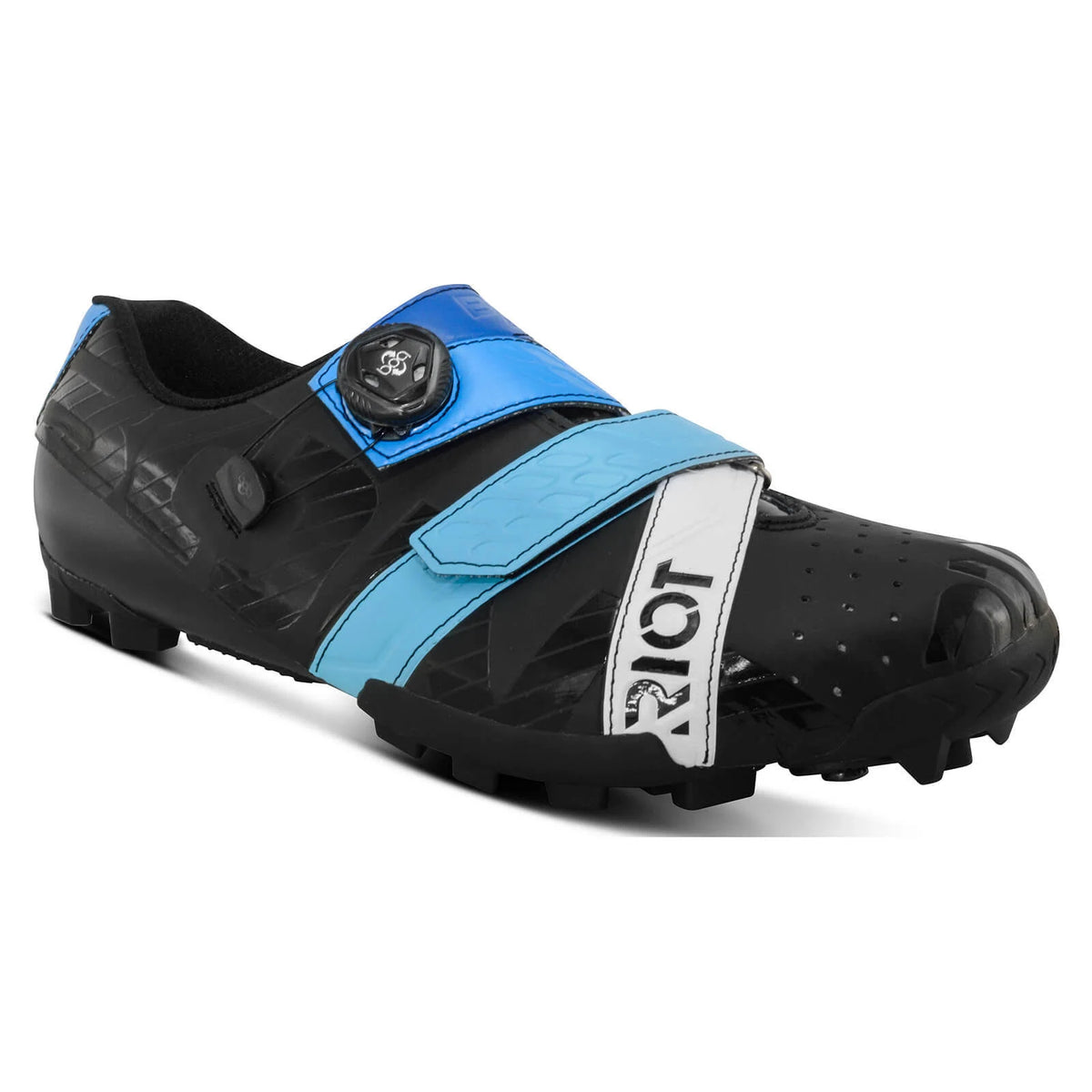 Black Blue Cycling Shoe V1951