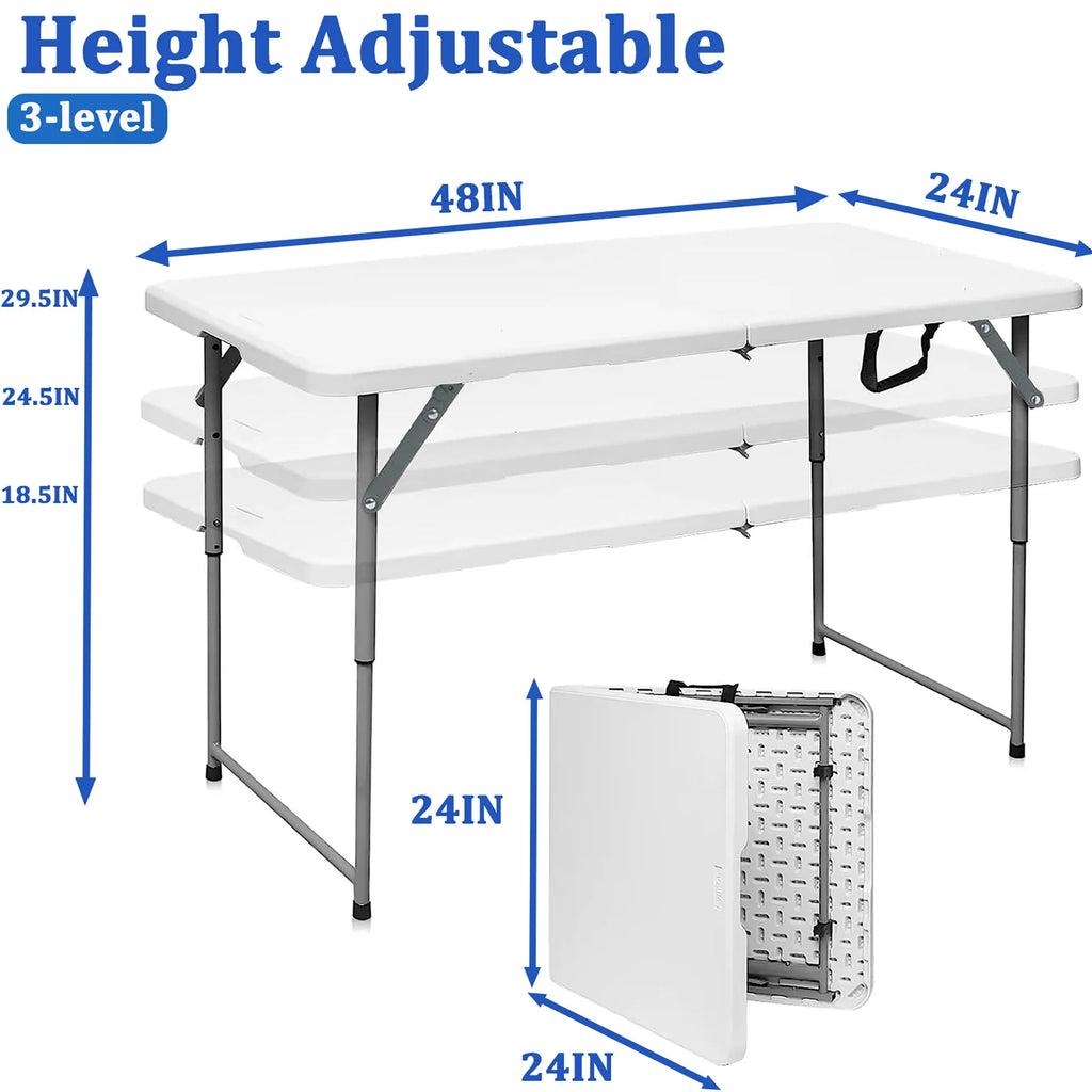 4FT White Folding Table J74233
