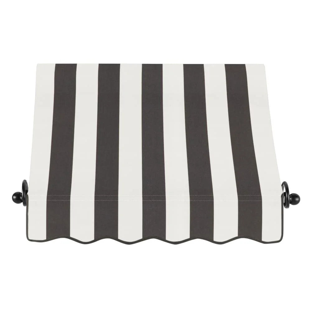 Black/White Stripe Fixed Awning H27973
