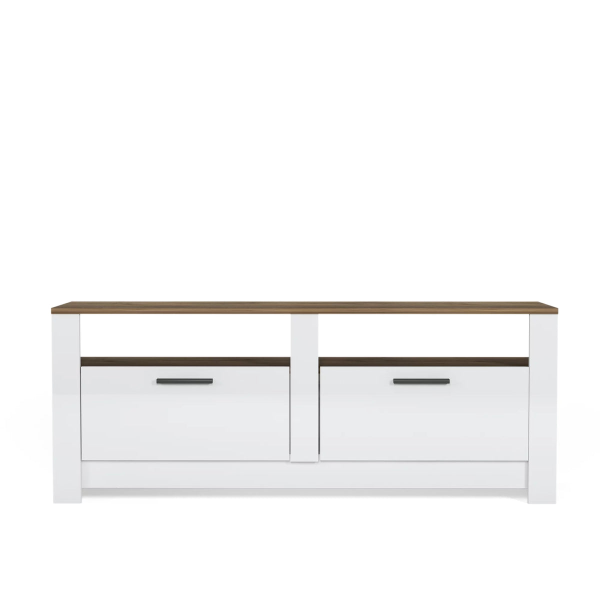 White and Oak 57 Inch 2 Drawer TV Stand K1693