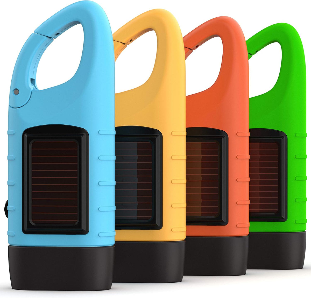 Rechargeable Flashlight with Solar Power & Hand Crank, High Lumen LEDs, 4 Pack A882139
