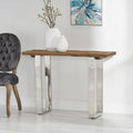 Natural Wood and Iron Console Table J2542