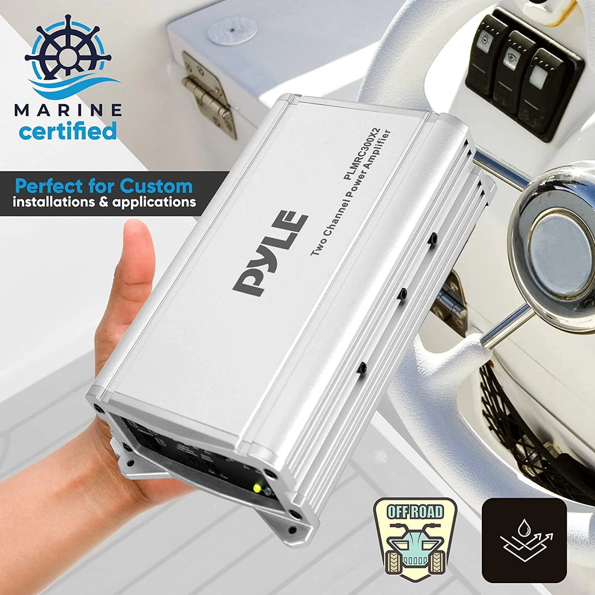 2 Channel Weather Resistant Class D Compact Audio Amplifier B38232