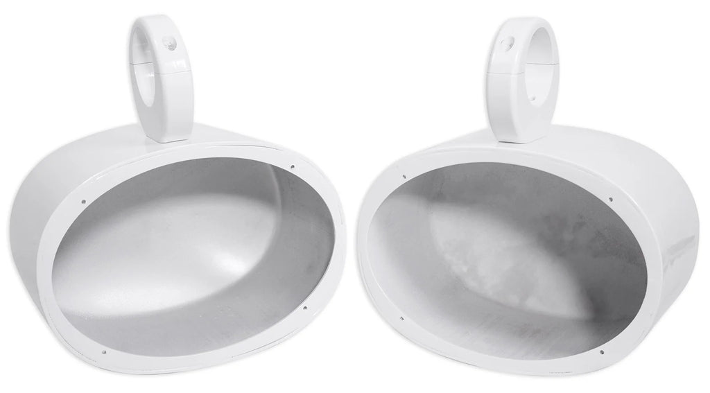 6x9" White Aluminum Wakeboard Tower Speaker Pods L964