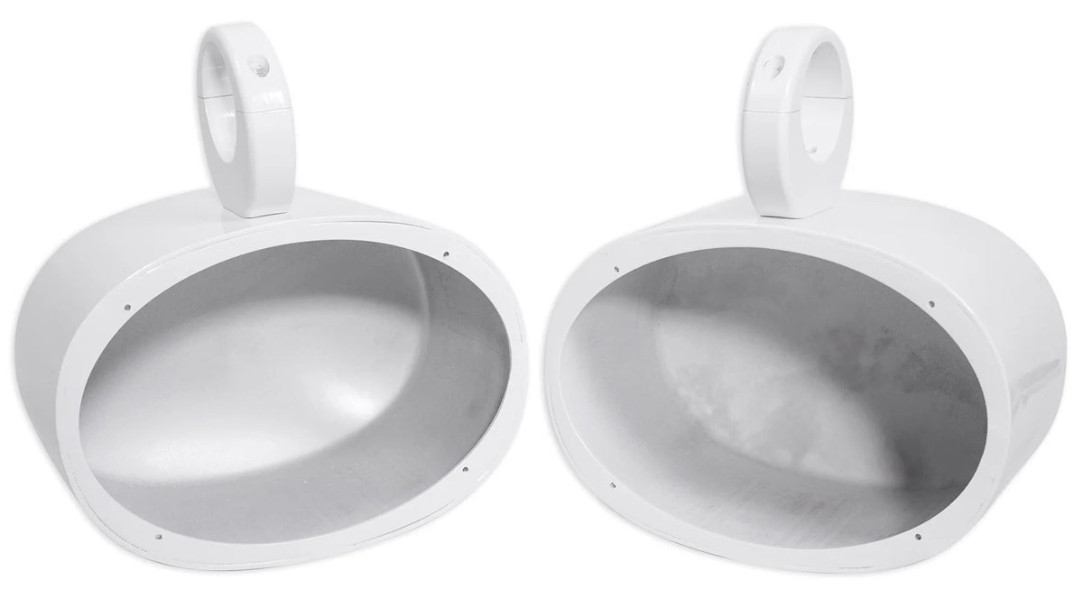 6x9" White Aluminum Wakeboard Tower Speaker Pods L964