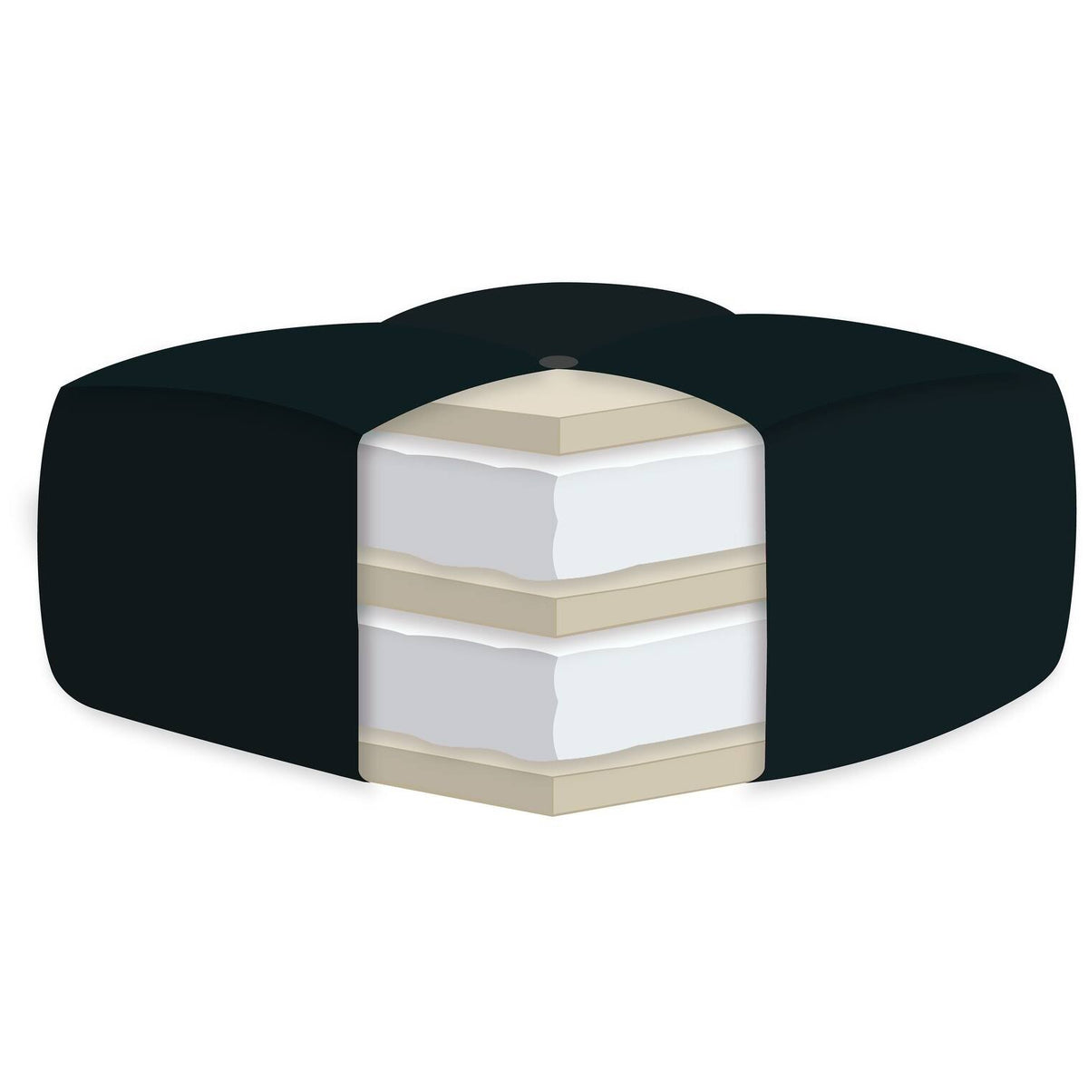 Black Foam Futon P25532