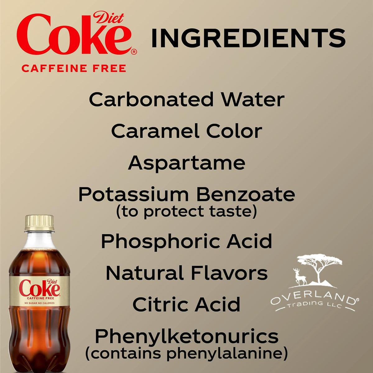 Caffeine Free Soda Soft Drink, 12 fl oz, 12 Pack E653652