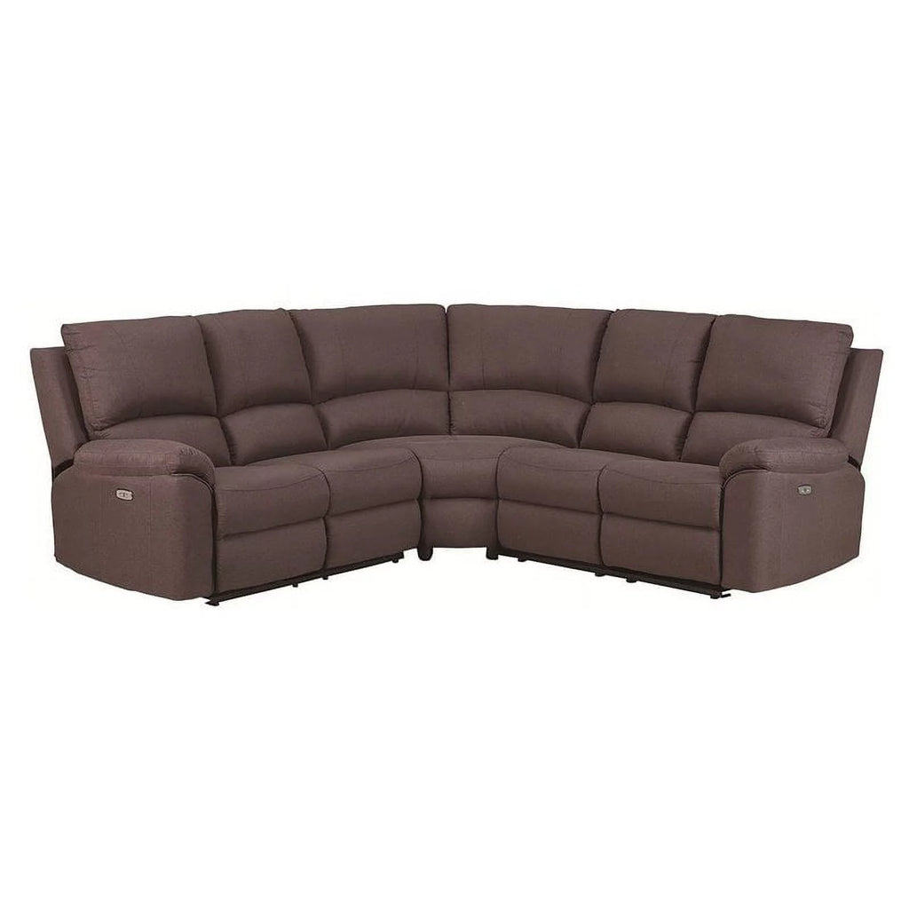 Brown Fabric Power Reclining Sectional X193167