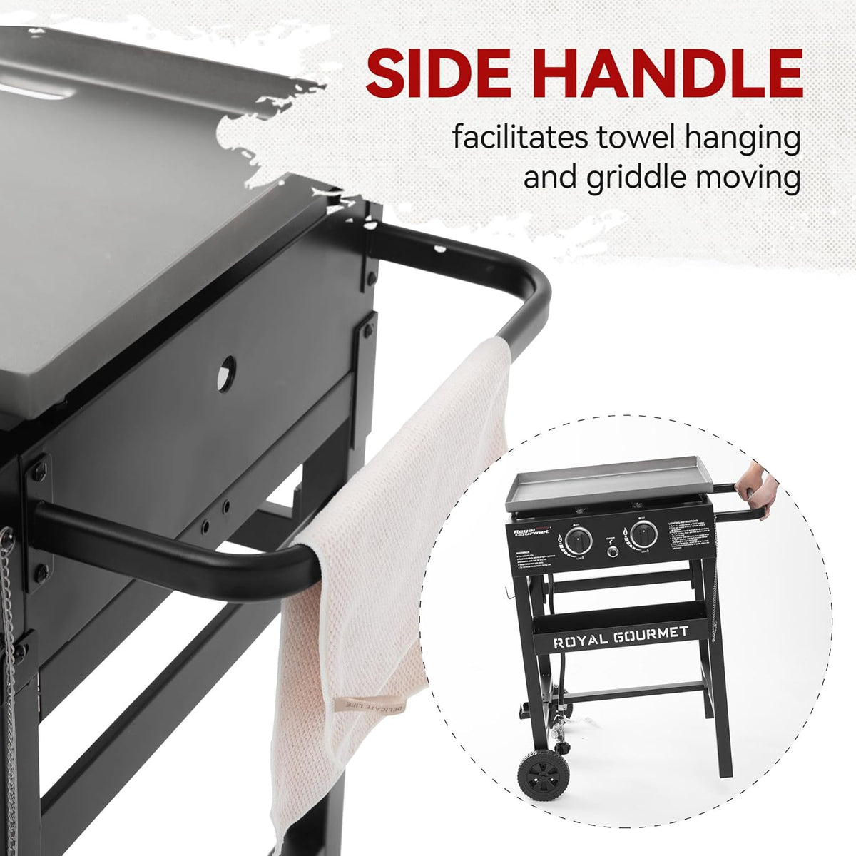 Black 2-Burner Propane Gas Griddle with 450 Sq. In. Cooking Area G9578