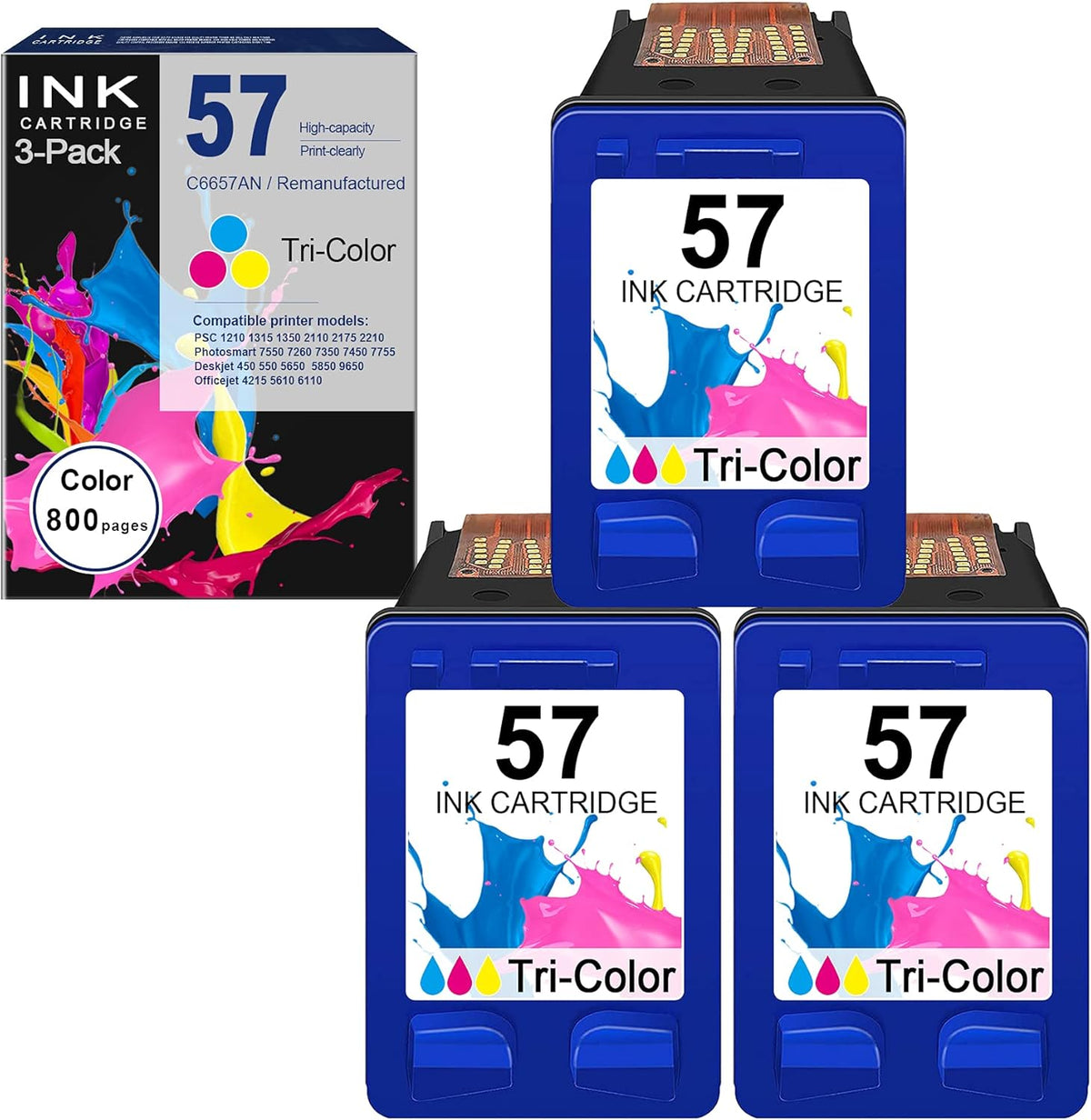Remanufactured Tri-Color Ink Cartridge 3 Pack S95916