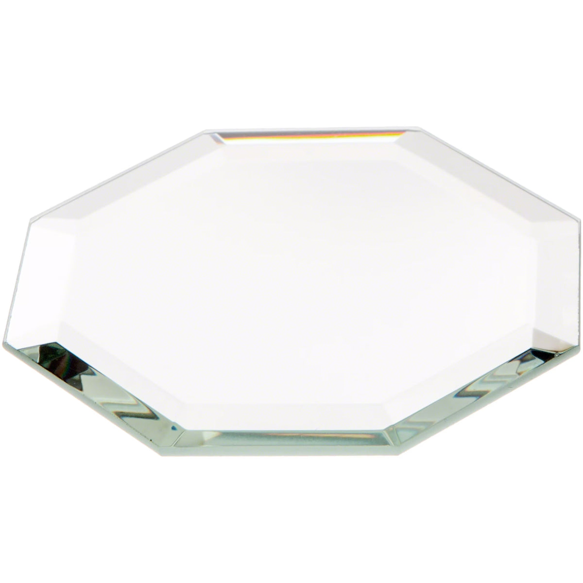 Octagon 3mm Beveled Glass Mirror, 2.5 inch x 2.5 inch (Pack of 6) E946