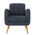 Chenille Blue Armchair E75429