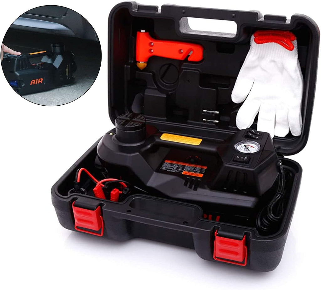 5 Ton Electric Hydraulic Car Jack Kit with Tire Pump X4357