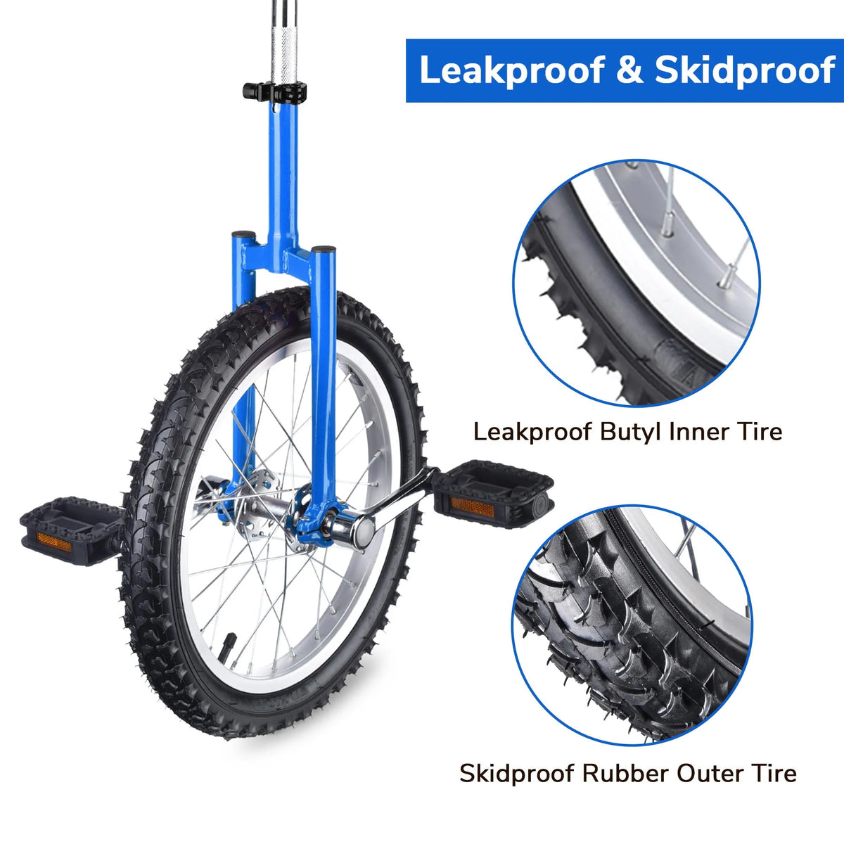 16 In Wheel Outdoor Unicycle Adjustable Seat I487
