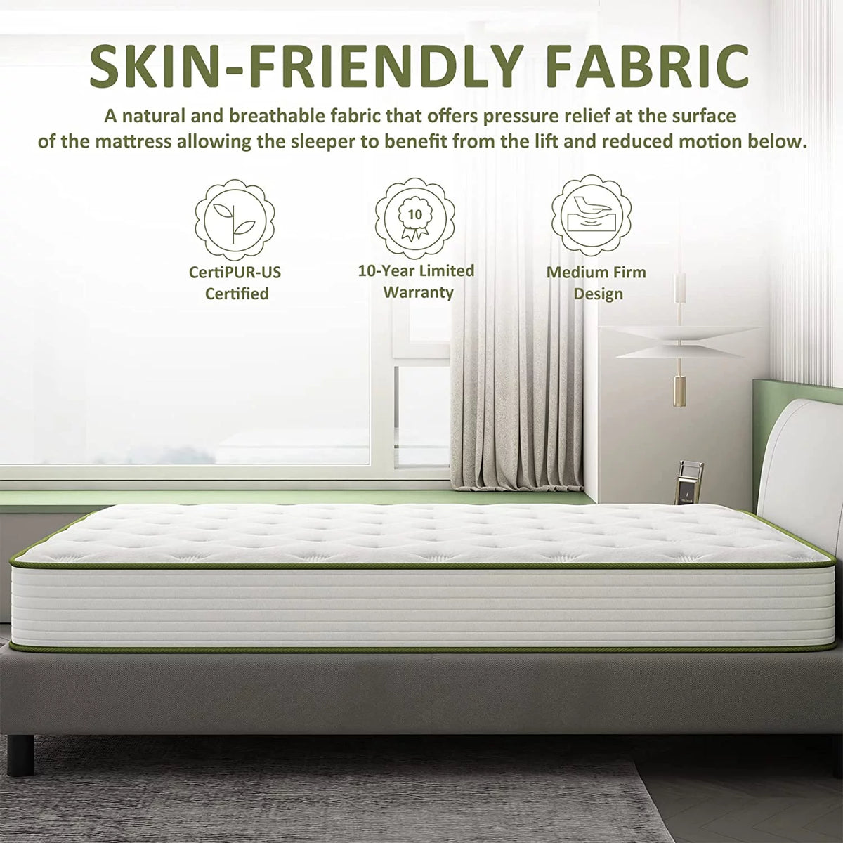 12 Hybrid King Memory Foam Mattress with Wrapped Innersprings G829