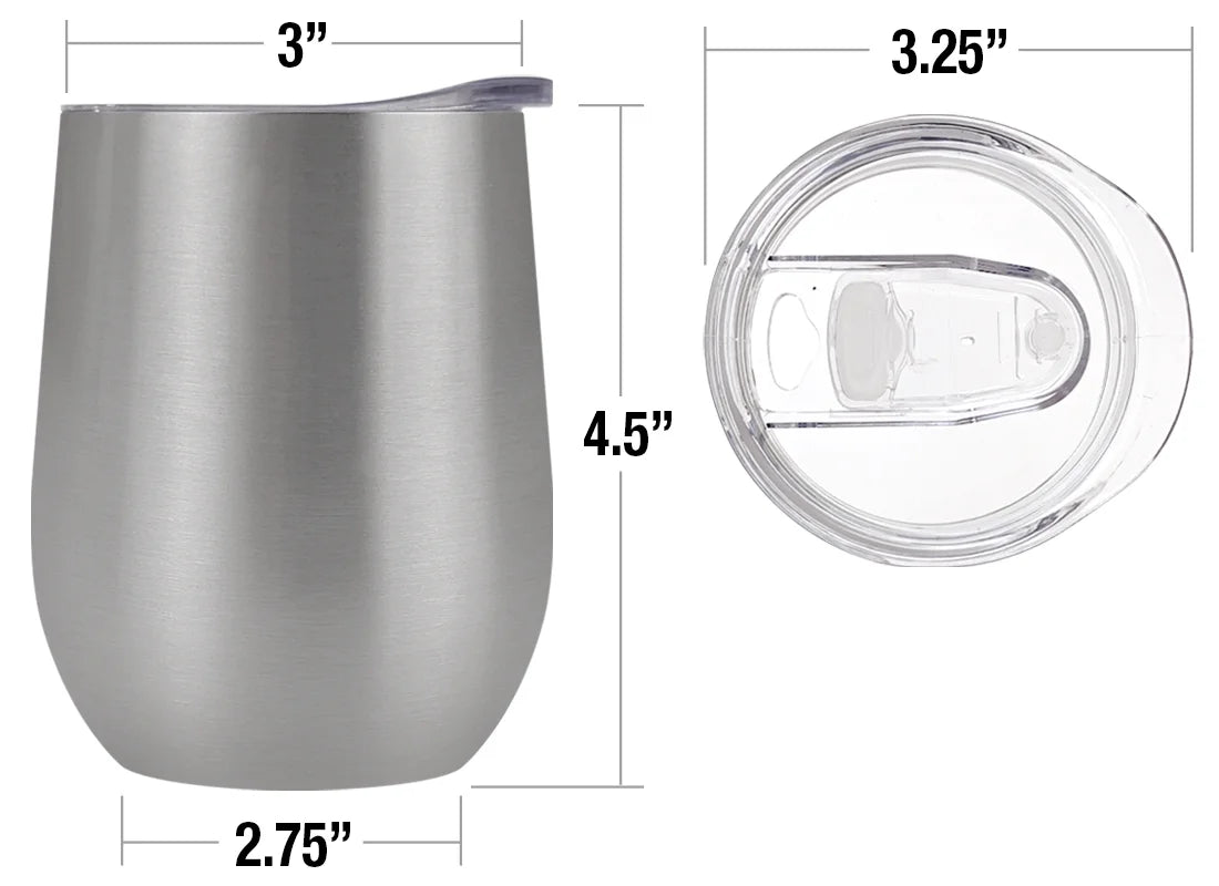 Catwoman Chibi 12 OZ Stemless Wine Tumbler, Stainless Steel Travel Cup with Leak Resistant Slide-Lock Lid X385528