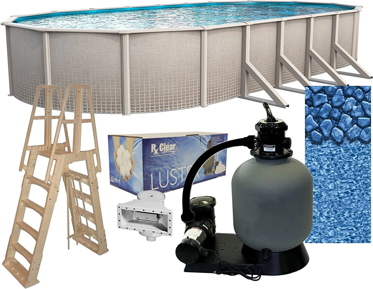 15' x 30' Oval 48 Wall Above-Ground Swimming Pools S595342