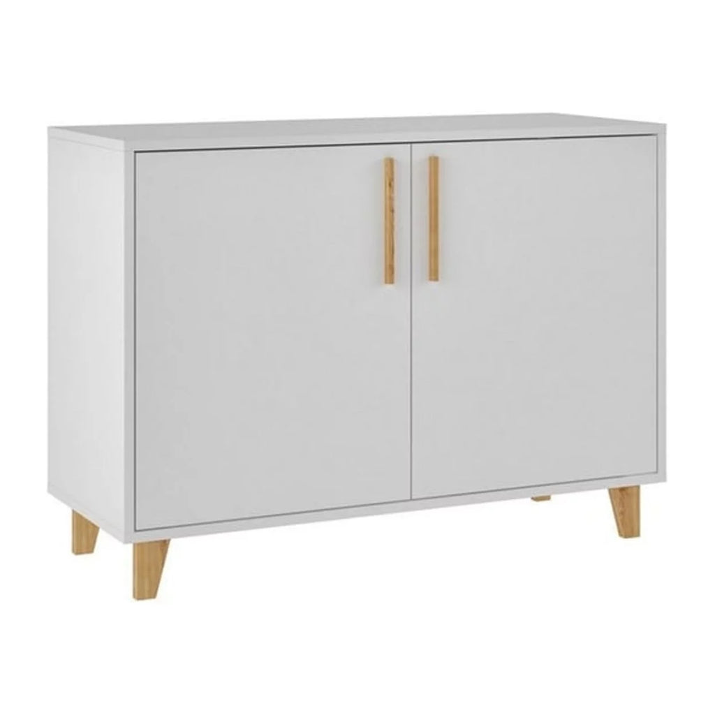 White Double Side Cabinet with 2 Shelves Q245
