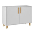 White Double Side Cabinet with 2 Shelves Q245