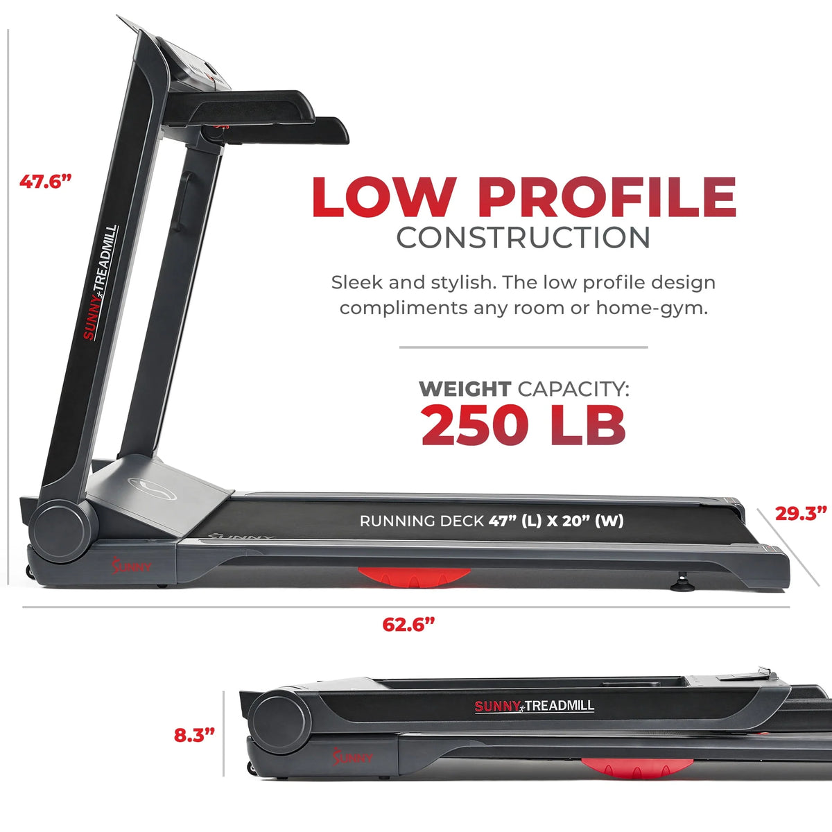 Smart Strider Treadmill with 20 Wide LoPro Deck G284377