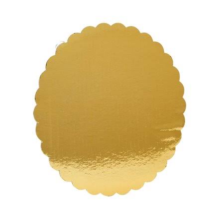 9 inch Gold Scalloped Cake Circle U918945