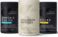 Unflavored Collagen Peptides, Omega 3 Fish Oil and Vitamin D3 + K2 I88399