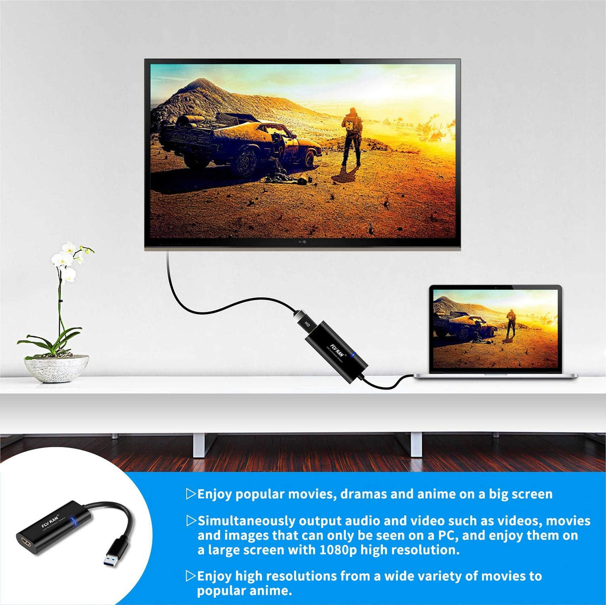 USB 3.0 to HDMI-DVI-VGA Video Graphics Card Adapter S755