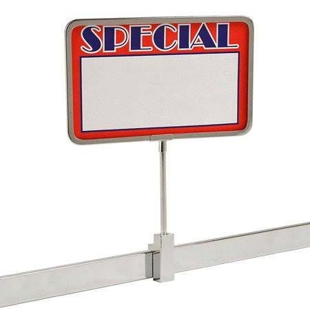 Rectangular Chrome Magnetic 7 inch x 11 inch Sign Holder 5 Pack P794741