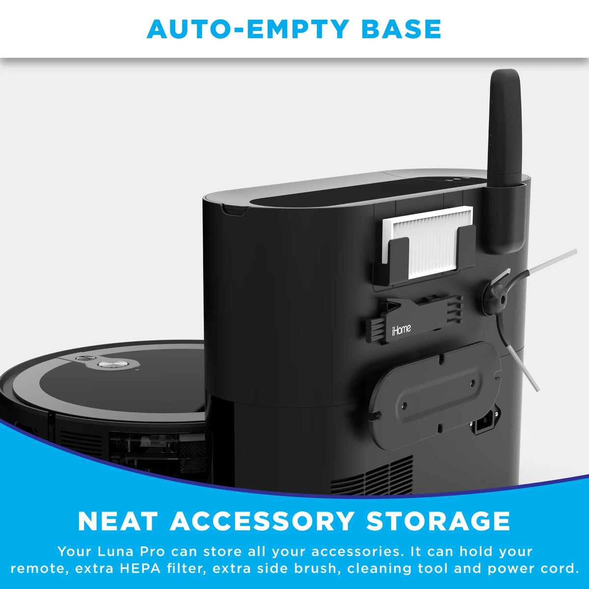 3-in-1 Robot Vacuum and Vibrating Mop with Auto Empty Base A523