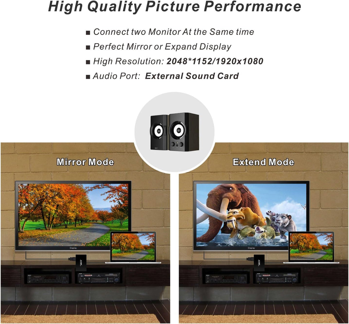 USB 3.0 to HDMI-DVI-VGA Video Graphics Card Adapter S755
