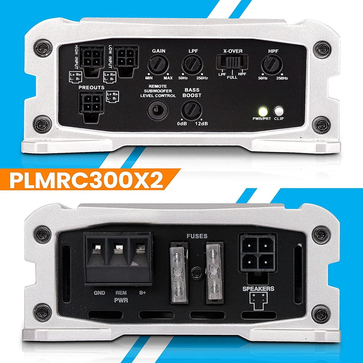 2 Channel Weather Resistant Class D Compact Audio Amplifier B38232