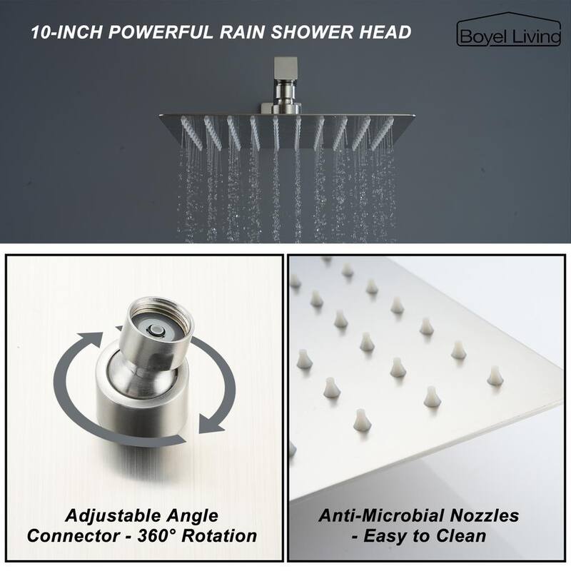 10 in. Wall Mount Dual Shower Heads with 2.5 GPM H187909
