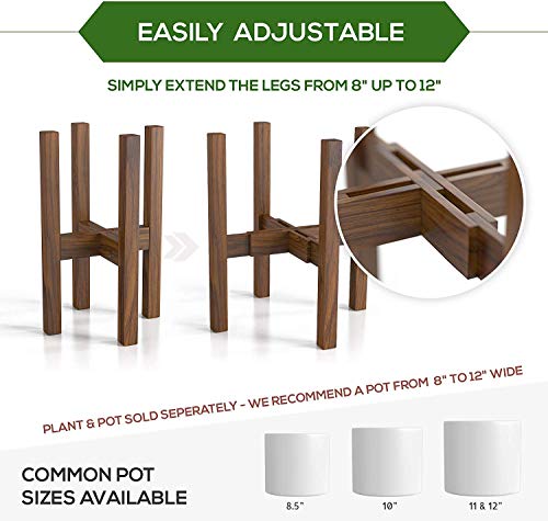 Mid Century Solid Wood Acacia Plant Stand F37532