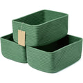 Small Storage Baskets 3 Packs Green 11.5x7.5x4.7” Y1150