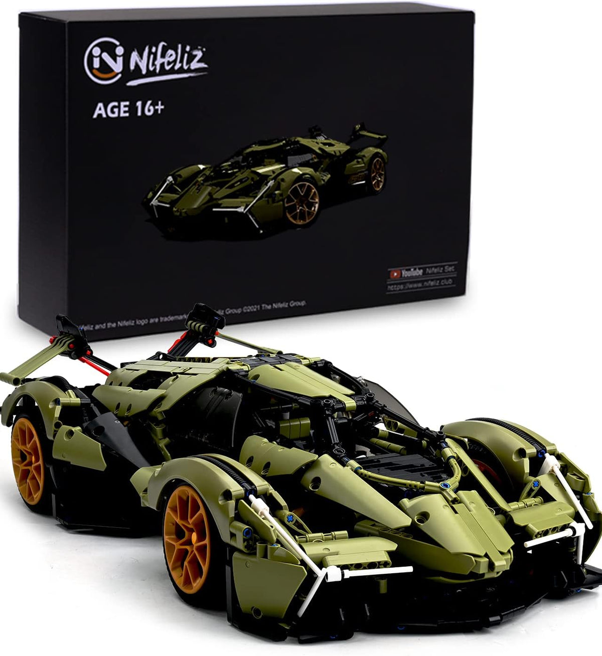 1:8 Scale Sports Car Building Blocks Set (2527 Pcs) L926114