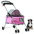 4 Wheels Folding Waterproof Portable Pet Stroller N998528